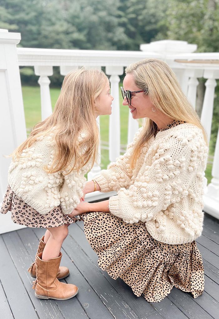 Knit Your Love Cardigan in Ivory For Kids