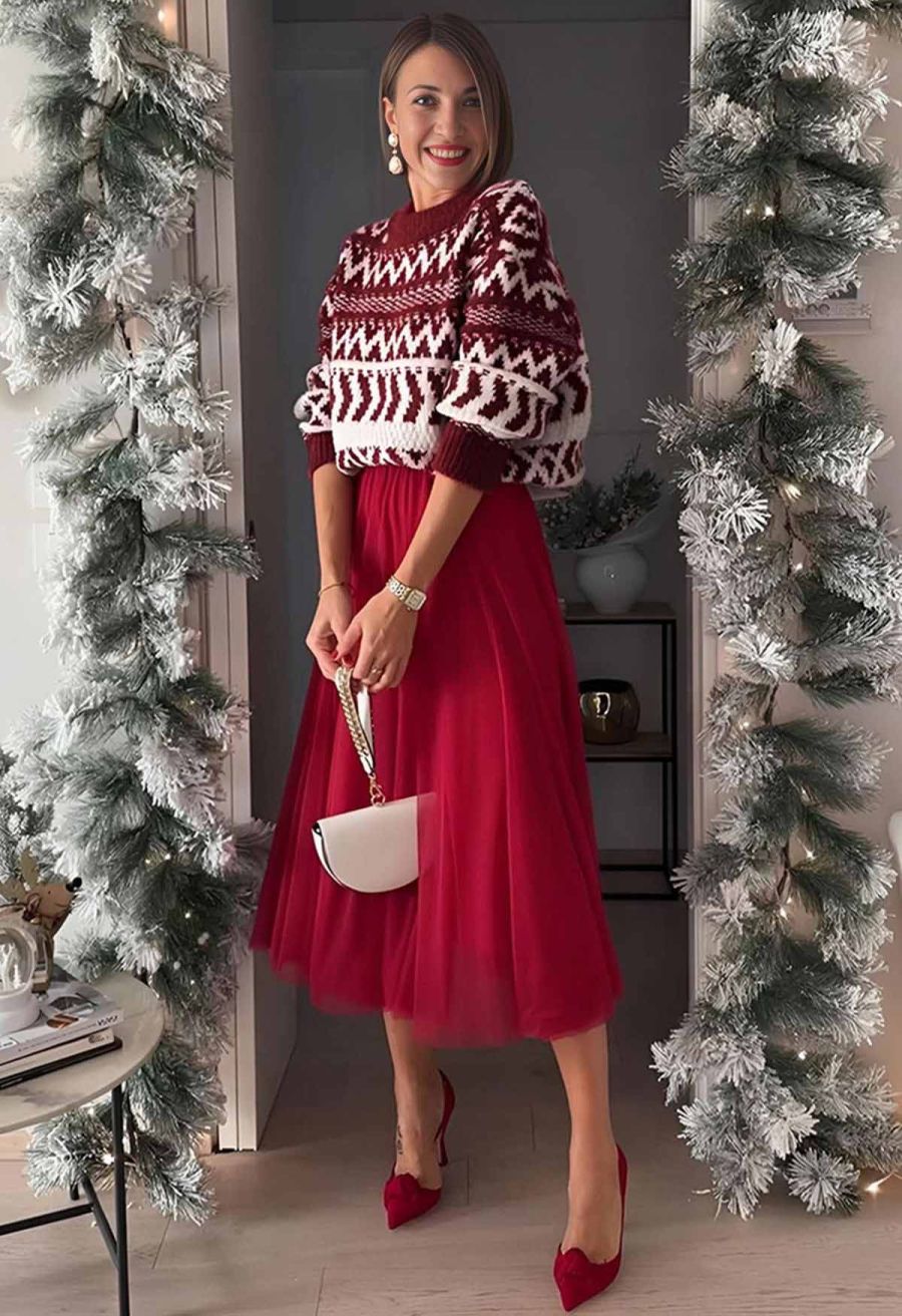 Fancy Fair Isle Chunky Knit Sweater