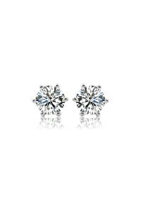 Hexagon Shape Moissanite Diamond Earrings