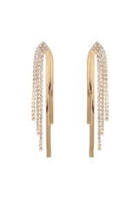 Luxury Diamond Trim Drop Earrings in Gold