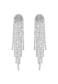Simplicity Gleaming Diamond Tassel Drop Earrings