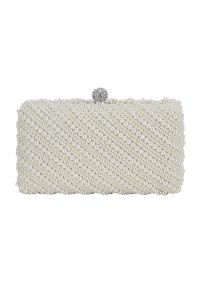 Square Shape Full Pearl Clutch