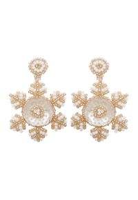 Pure Snowflake Beaded Earrings