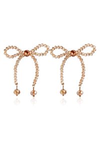 Beaded Bowknot-Shaped Earrings