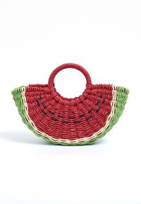 Watermelon Woven Straw Handbag