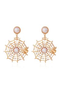 Spider Web Pearl Earrings
