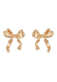 Golden Bow Stud Earrings