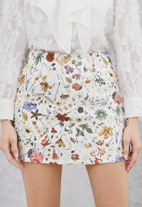 Botanical Garden Jacquard Mini Bud Skirt