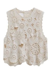 Bohemian Cutwork Crochet Sleeveless Top