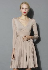 Embrace a Lithe Knitted Dress in Nude