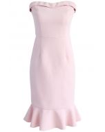 Simple Sophistication Strapless Body-con Dress in Pink